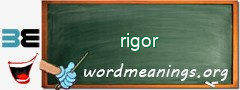 WordMeaning blackboard for rigor